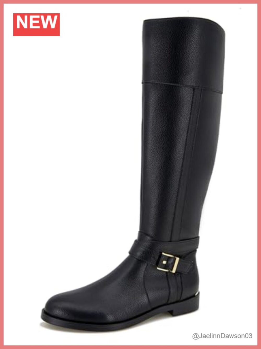 Women's Knee-High Riding Boots, Round Toe Slip-On Equestrian Boots, Block Heel